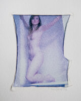 Alcove figure nude. Polaroid emulsion lift.