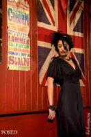 Black dress. Panpopticon stage. Fashion photograph.