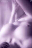 Reclining figure nude. Infrared photograph.